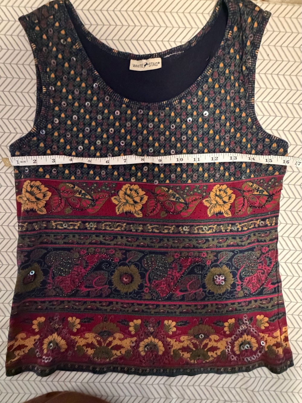 White Stag Multicolor Floral & Geometric Sleeveless Tank